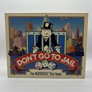 MONOPOLY DON'T GO TO JAIL DICE GAME PARKER BROTHERS 1991 100% COMPLETE